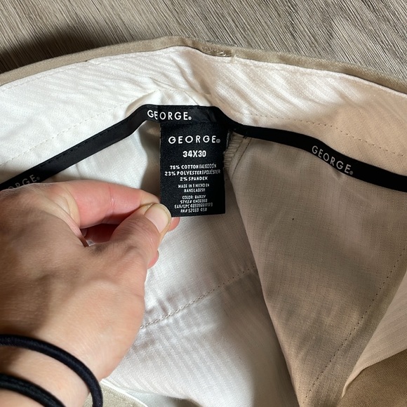 2 Pairs of Men’s George Dress Pants 34x30 - Picture 4 of 6